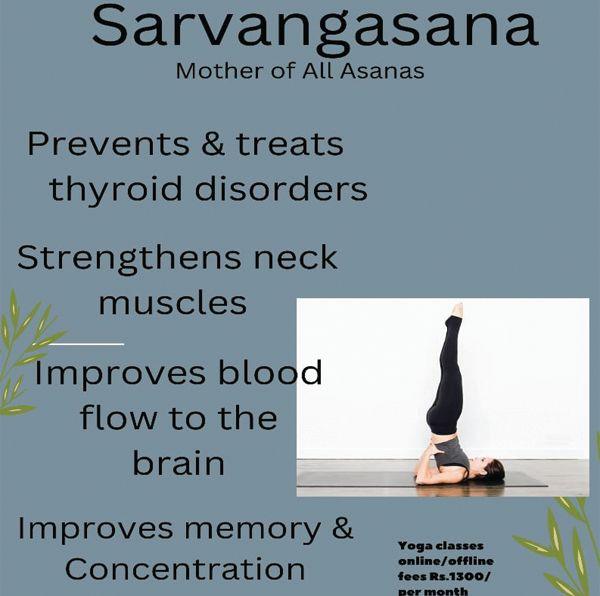 Sarvangasana Shoulder Stand Yoga at Pranava Nature Cure, Hosur