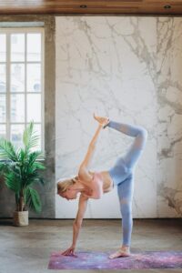 Woman practicing yoga pose for back pain relief